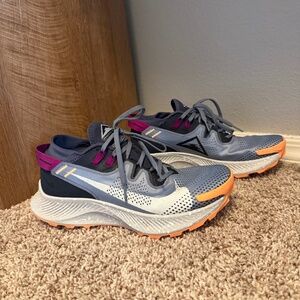 Women's Nike Pegasus Trail 2 Thunder Blue Grey Orange